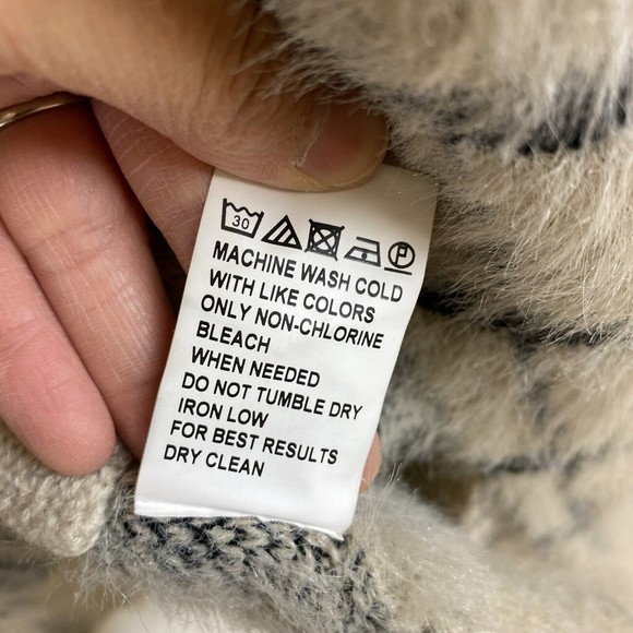 Mo:Vint New York Women light Brown open front plaid oversized Cardigan S Movint - Picture 7 of 8